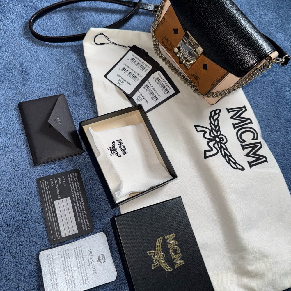 MCM Black and Tan Crossbody Bag